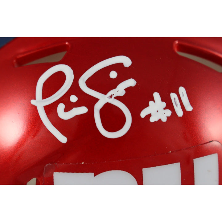 Phil Simms Autographed New York Giants Flash Mini Helmet Beckett Witness 50811