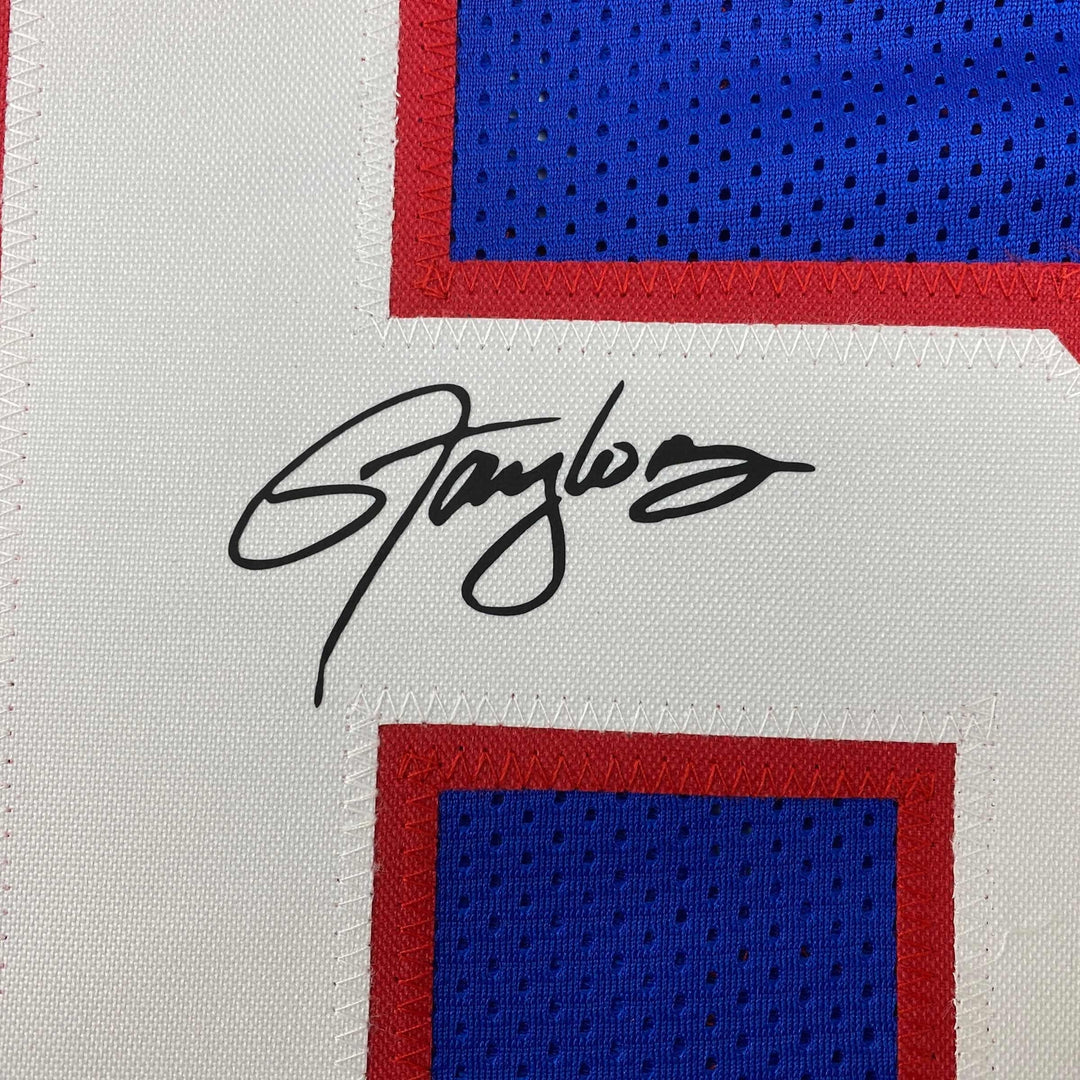 Facsimile Autographed Lawrence Taylor New York Blue Reprint Jersey Size Men's XL