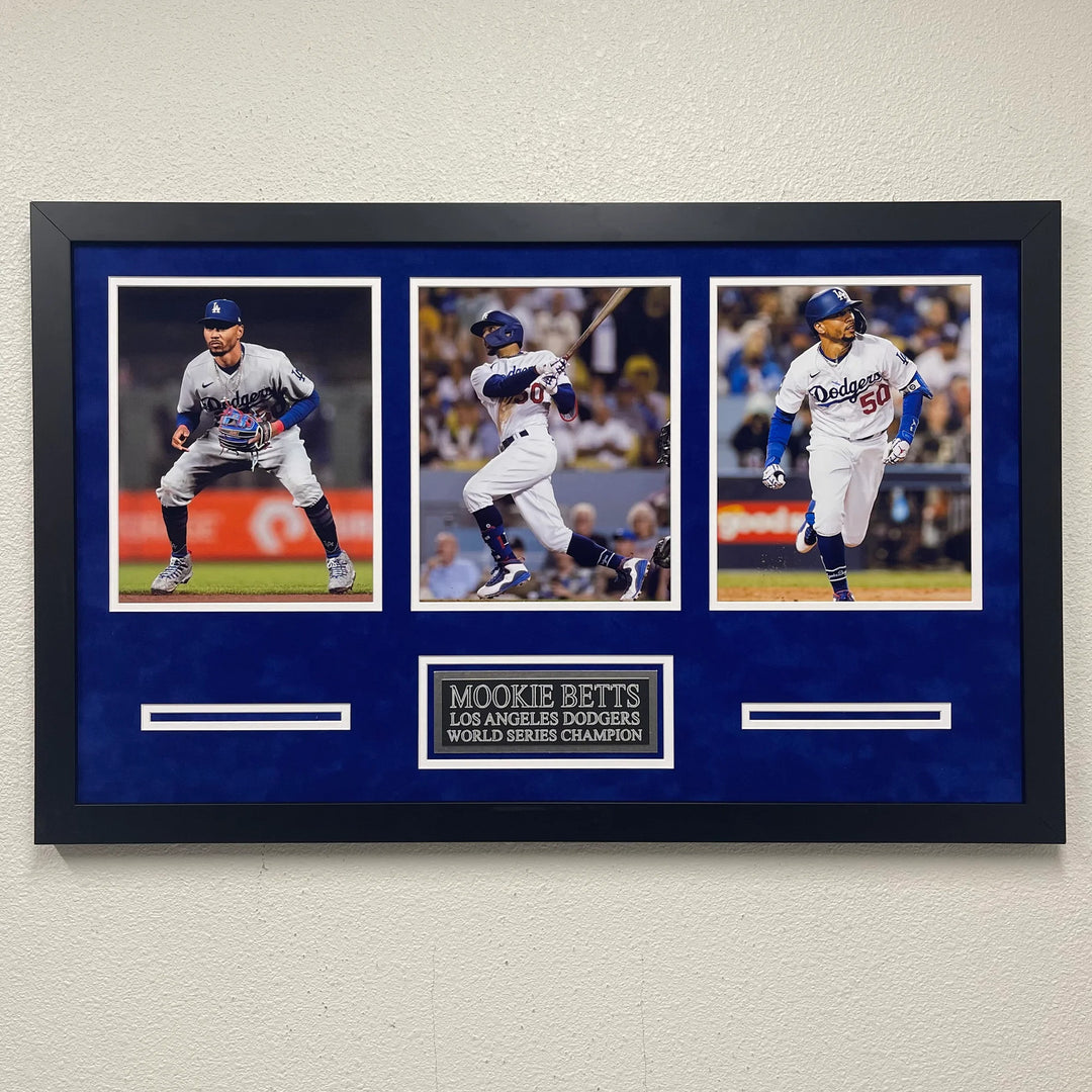 Mookie Betts Framed 3 Photo Display Los Angeles Dodgers