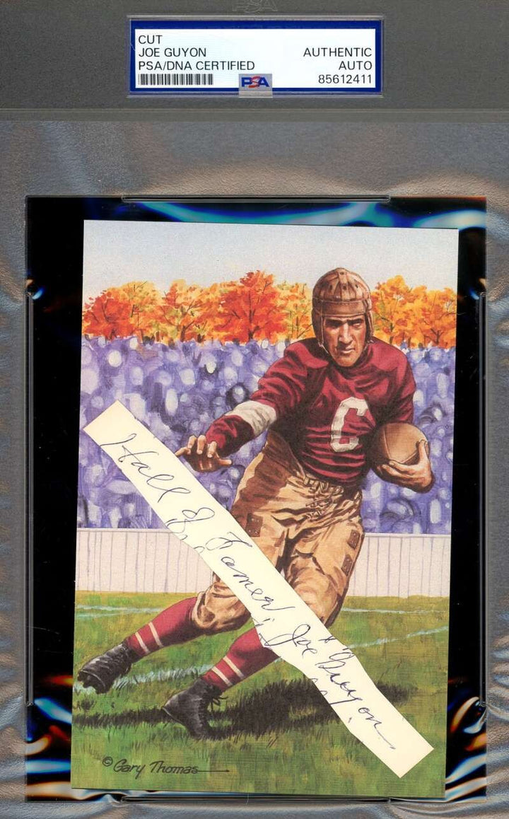 Joe Guyon PSA DNA Signed Goal Line Art Card Cut GLAC Autograph