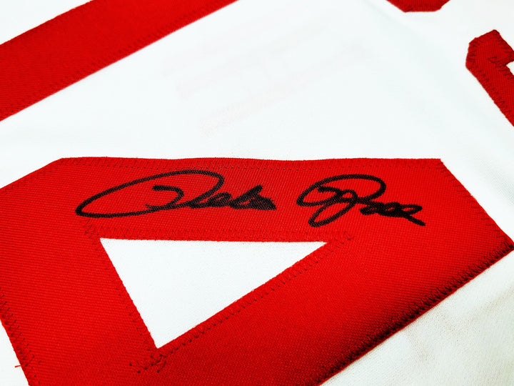 Cincinnati Reds Pete Rose Autographed Signed White Jersey JSA