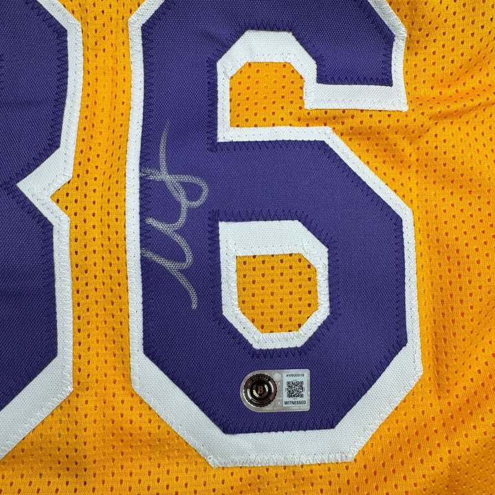 Autographed/Signed Marcus Smart LA Yellow Basketball Jersey BAS COA