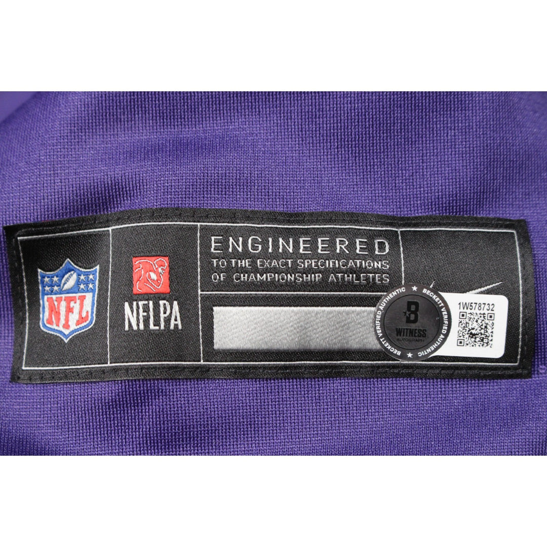 Randy Moss Signed Minnesota Vikings Nike Classic Purple Jersey Beckett 45419