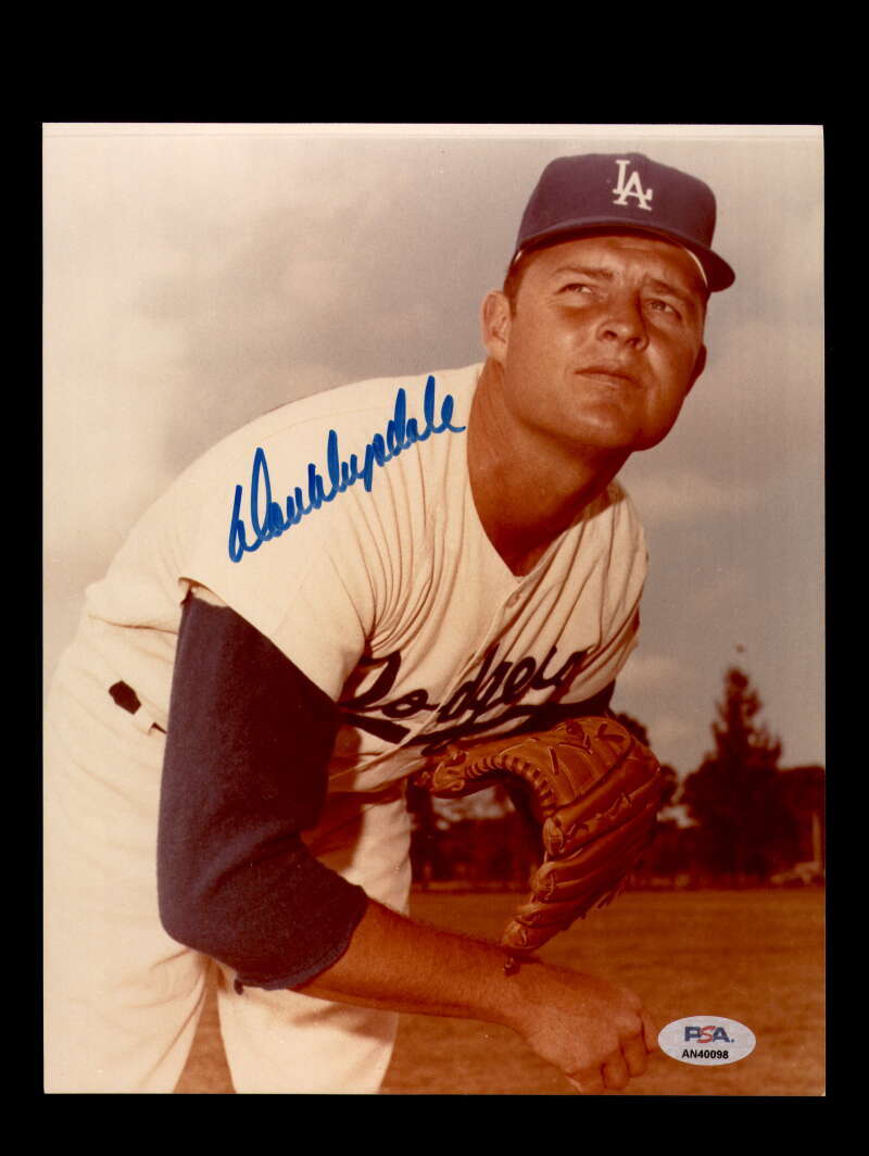 Don Drysdale JSA Cert Signed  8x10 Photograph Autograph Dodgers