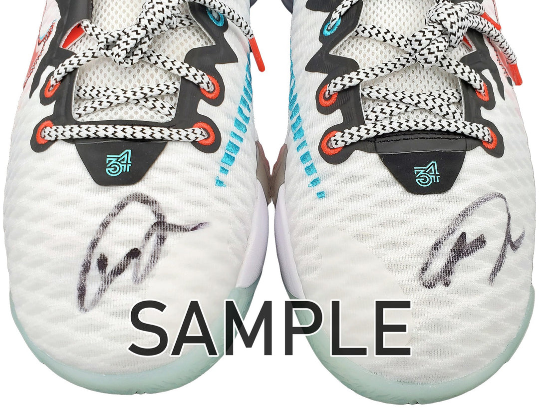Giannis Antetokounmpo Signed Nike Immortality Shoes Size 14 BAS QR