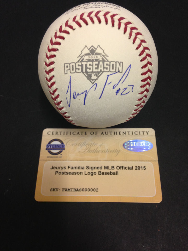 Jeurys Familia Signed OMLB Post Season Baseball Mets Closer auto STEINER MLB COA