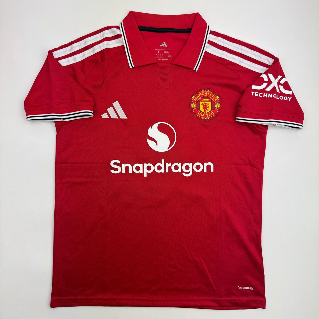 Autographed/Signed Amad Diallo Manchester United Red Soccer Jersey BAS COA