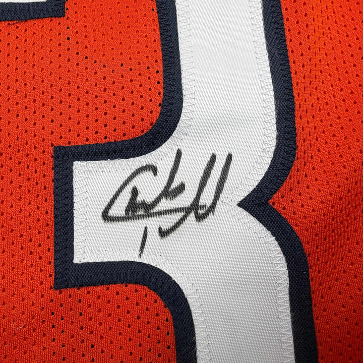 Autographed/Signed Charles Tillman Peanut Chicago Orange Jersey Beckett BAS COA