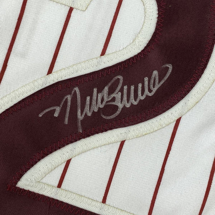 Autographed/Signed Mike Schmidt Philadelphia Pinstripe Jersey JSA COA