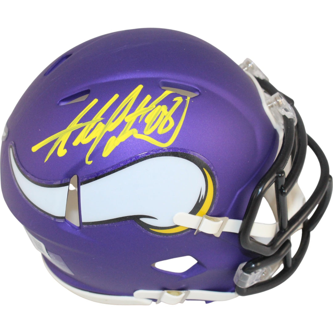 Adrian Peterson Autographed Minnesota Vikings Speed Mini Helmet Beckett 49854