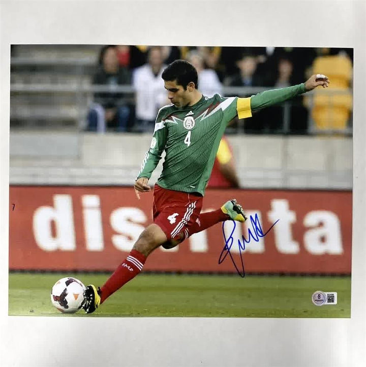 Rafael Marquez signed Mexico 11x14 photo autograph Barcelona ~ Beckett BAS