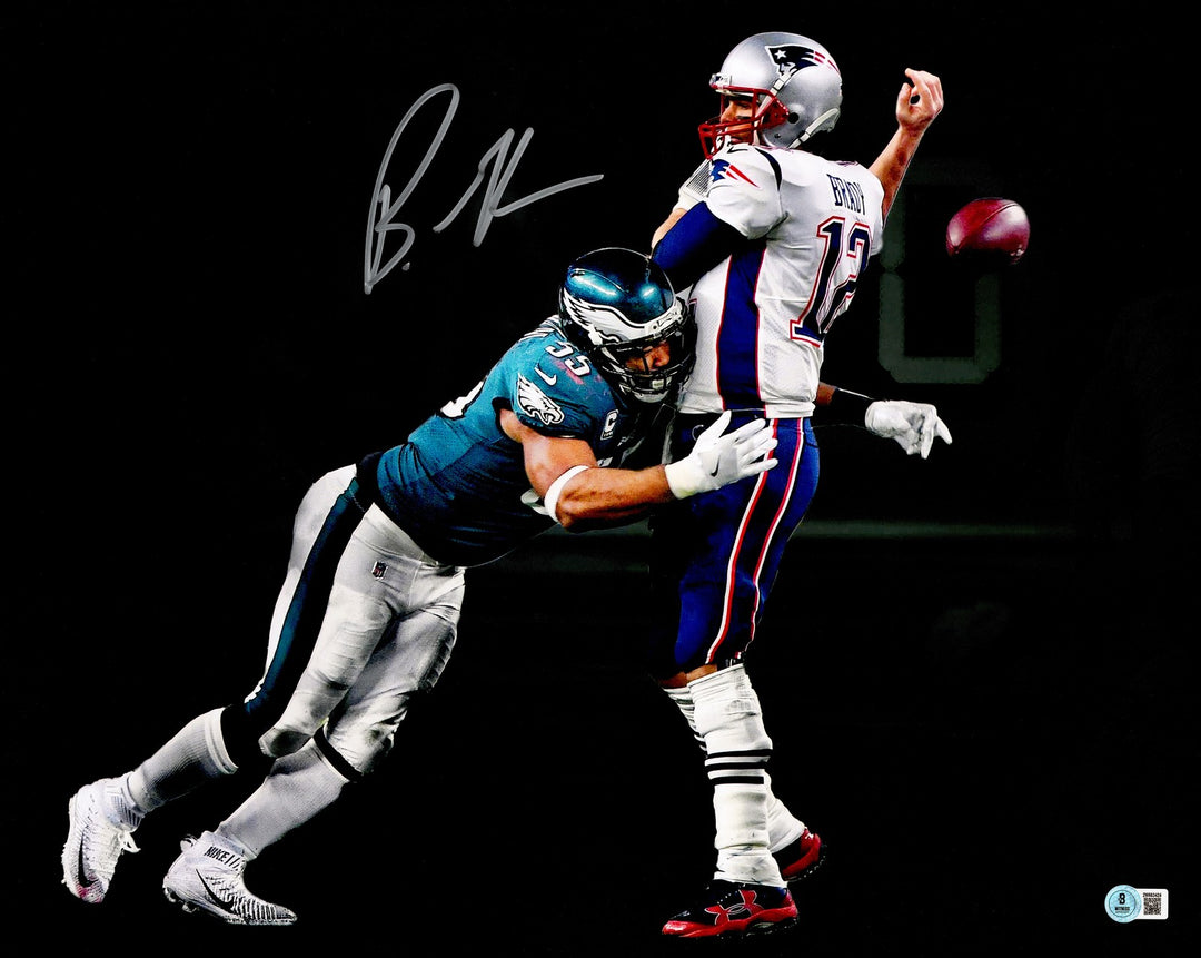 Brandon Graham Auto 16x20 Photo Eagles Super Bowl LII Tom Brady Sack Fumble BAS