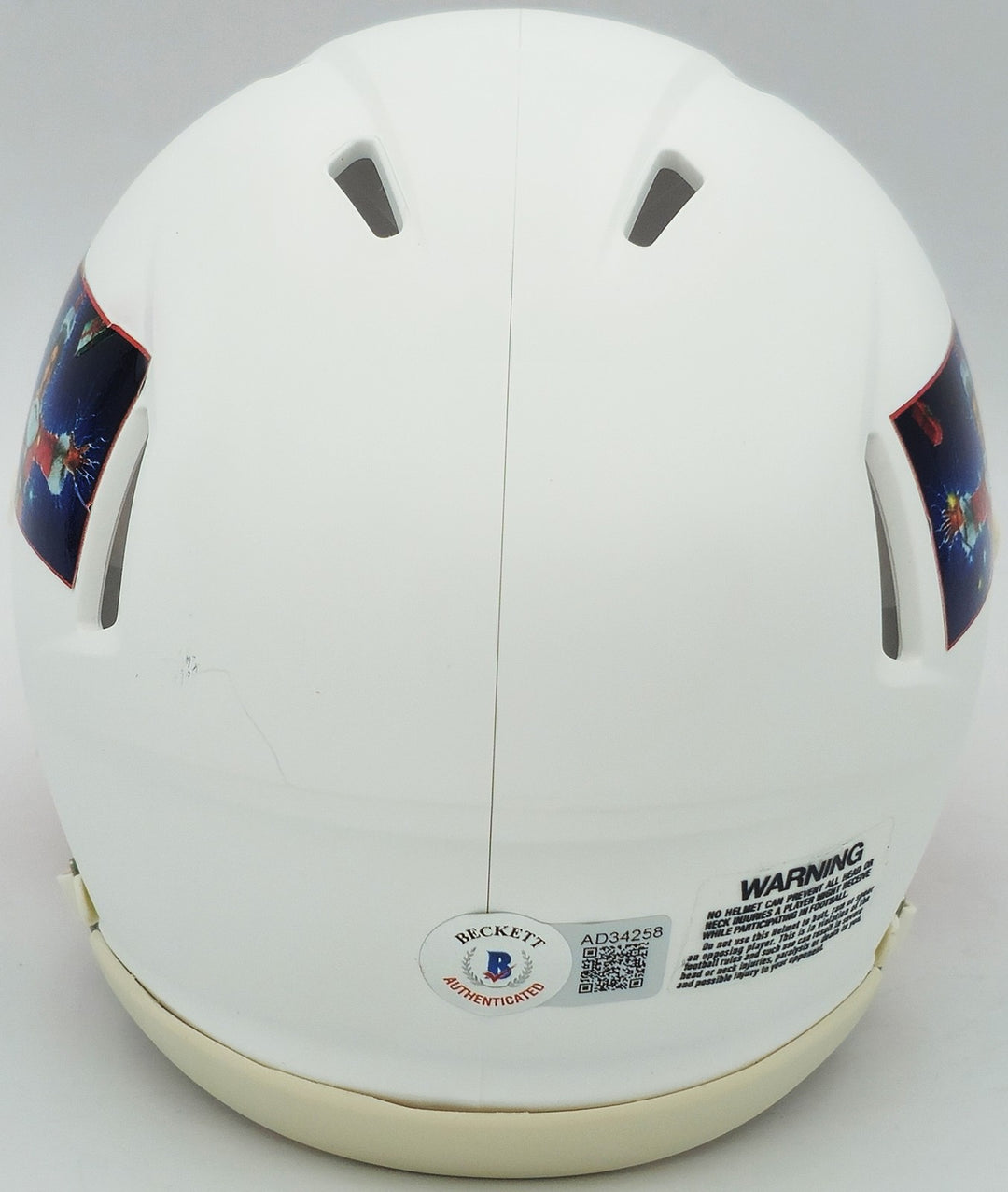 Chevy Chase Auto Signed Christmas Vacation White Speed Mini Helmet Beckett Wit