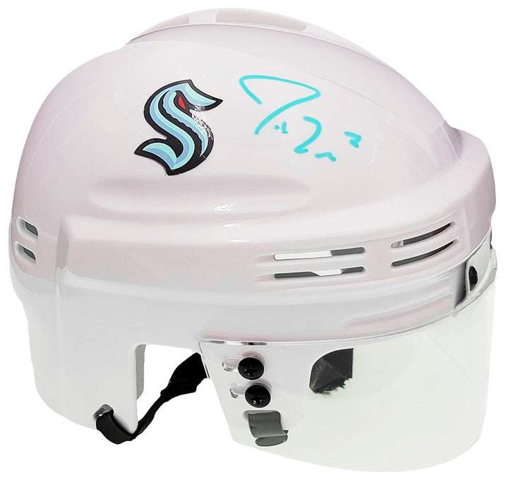 Jordan Eberle Autographed Signed Seattle Kraken White Mini Helmet Fanatics Holo