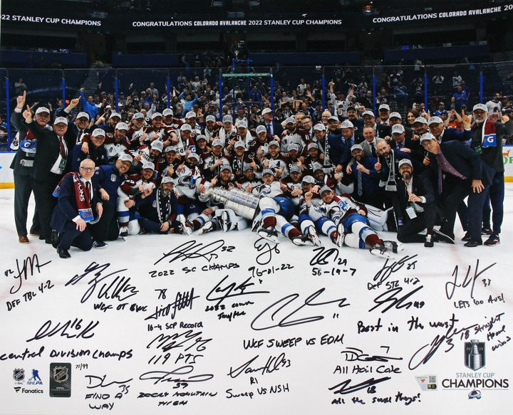 Colorado Avalanche Autographed/Signed Team (18) 16x20 Photo Insc. Fanatics 51025