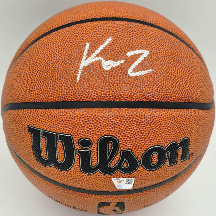Kon Knueppel Signed Wilson Authentic Series I/O Basketball Hornets Fanatics Holo