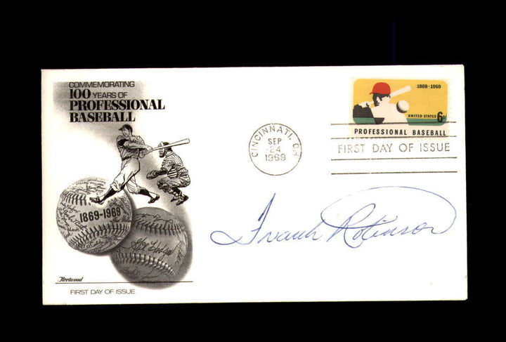Frank Robinson PSA DNA Signed 1969 Centennial First Day Cover Cache FDC Autograp