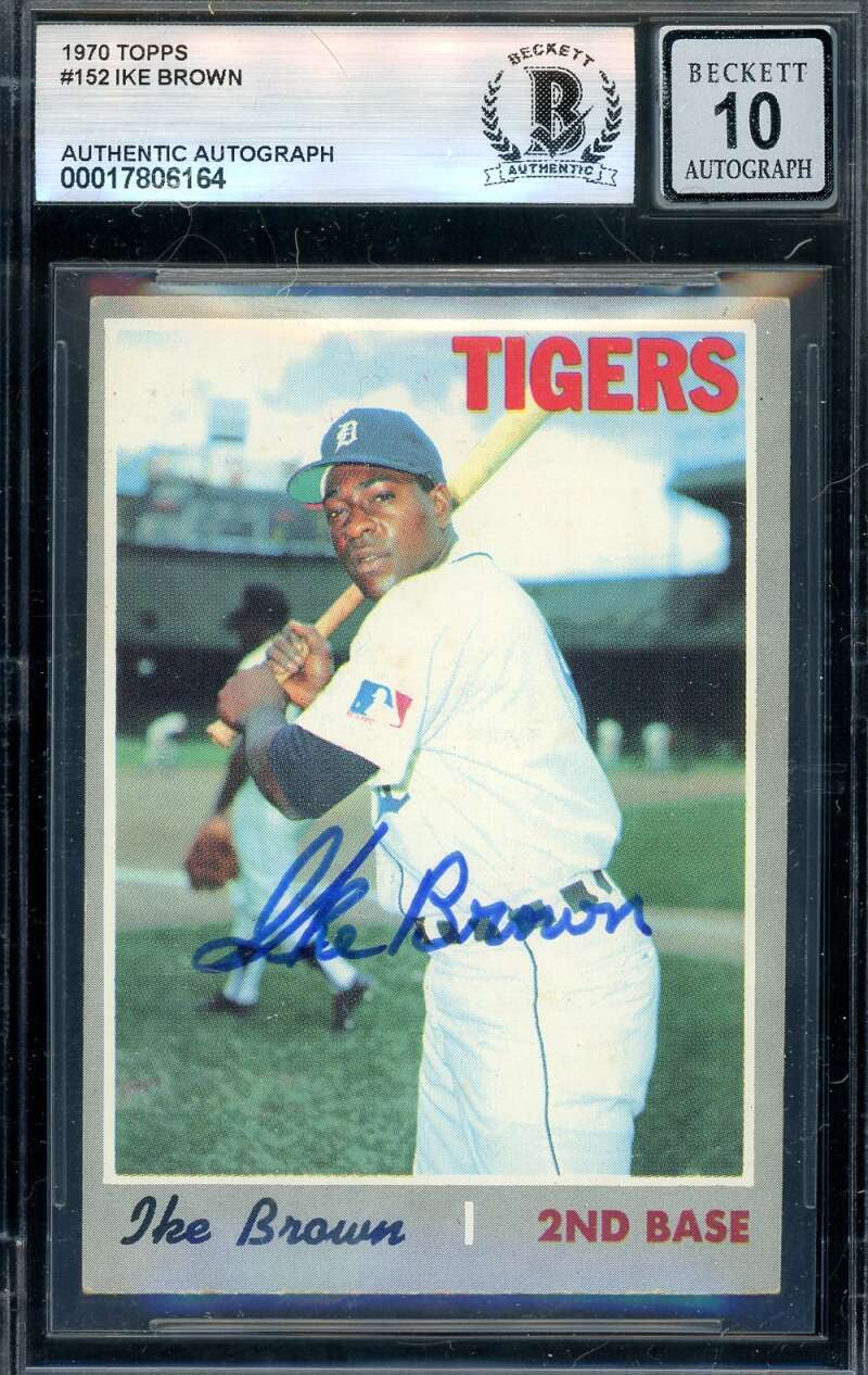 Ike Brown Gem Mint 10 Beckett BAS Signed 1970 Topps Autograph