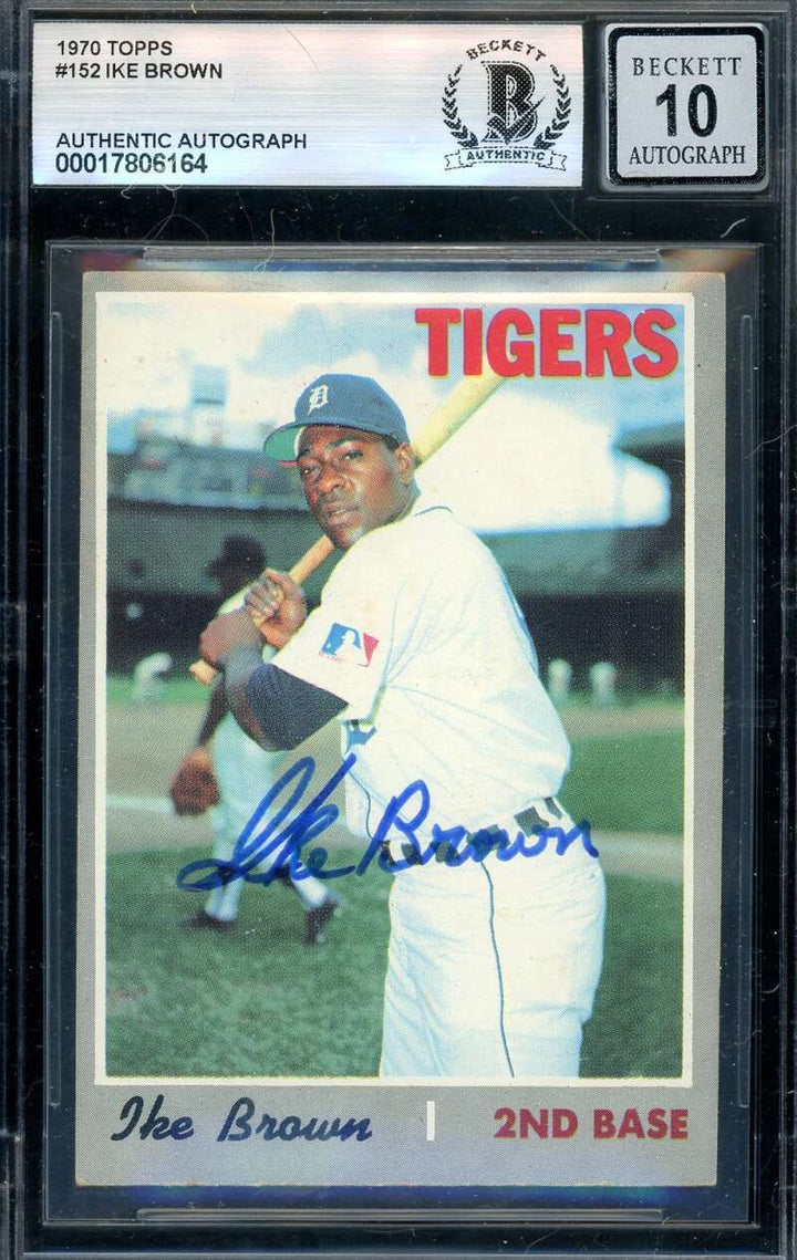Ike Brown Gem Mint 10 Beckett BAS Signed 1970 Topps Autograph