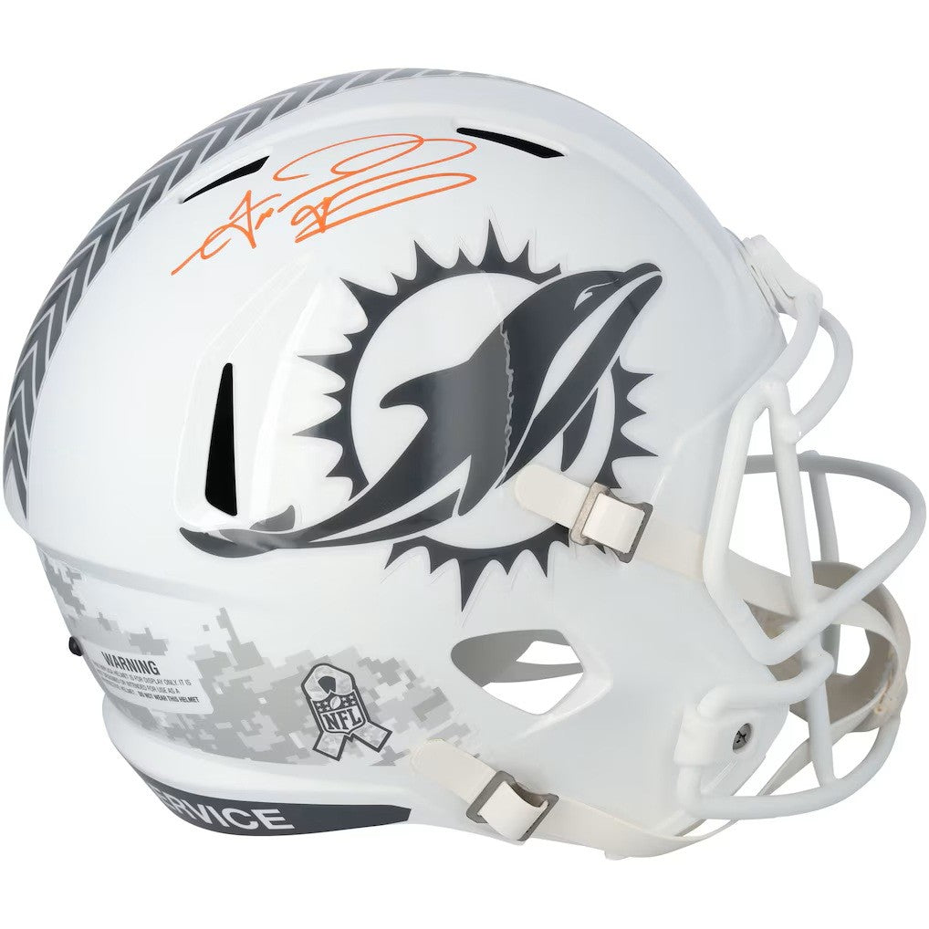Tua Tagovailoa Signed Dolphins FS Salute To Service Replica Speed Helmet Fanatic