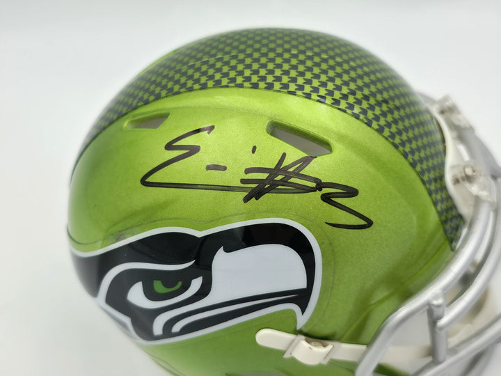 Nick Emmanwori Signed Seahawks Flash Green Speed Mini Helmet Beckett Witness