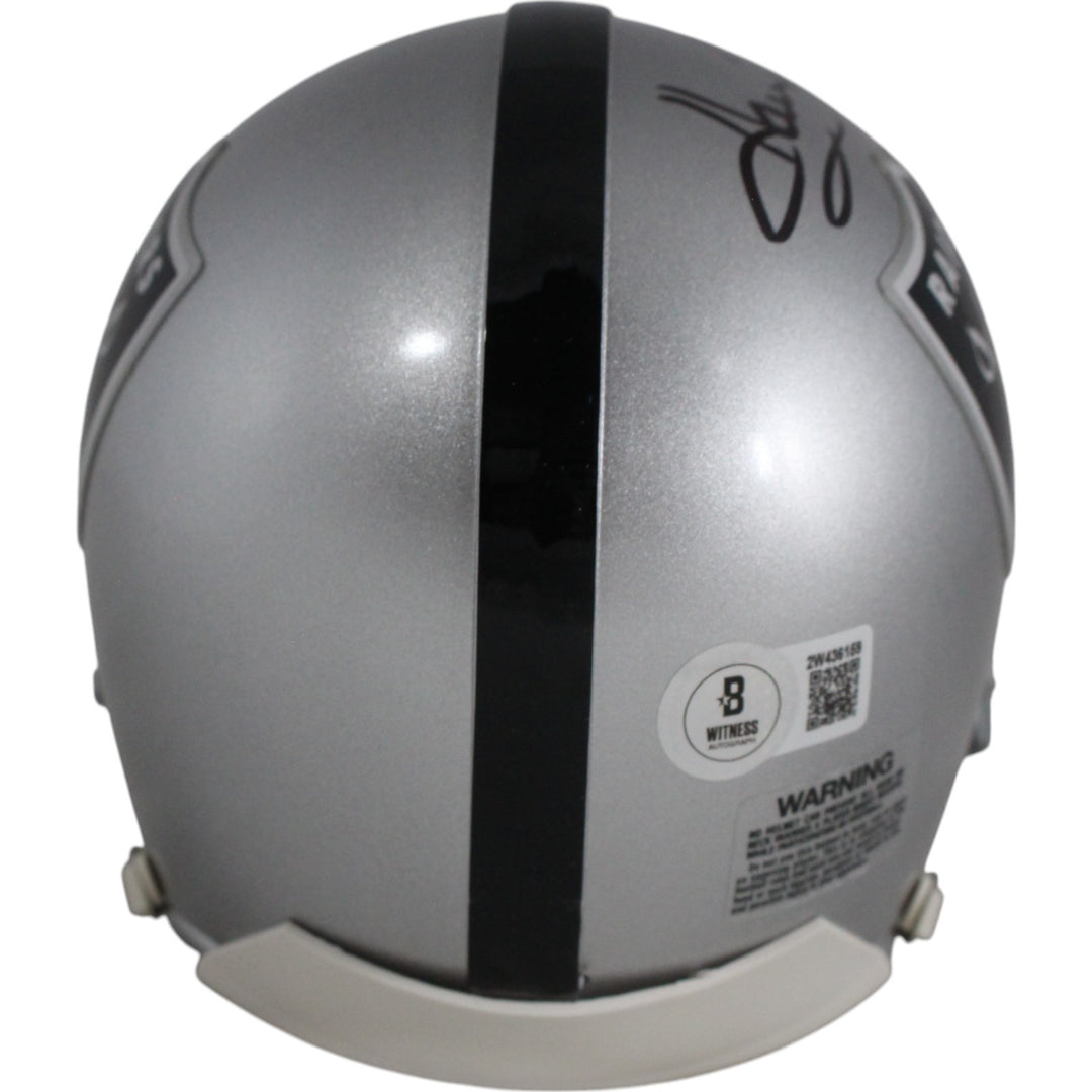 Howie Long Autographed/Signed Oakland Raiders VSR4 Mini Helmet HOF Beckett 27183