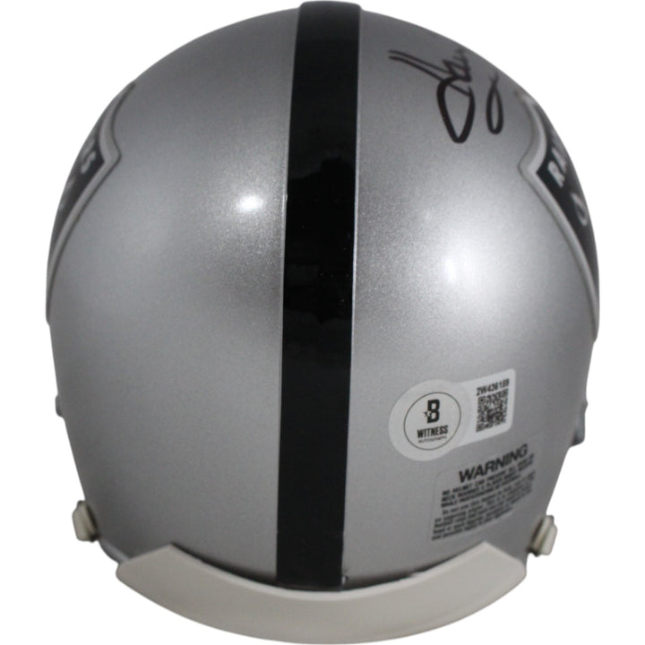 Howie Long Autographed/Signed Oakland Raiders VSR4 Mini Helmet HOF Beckett 27183
