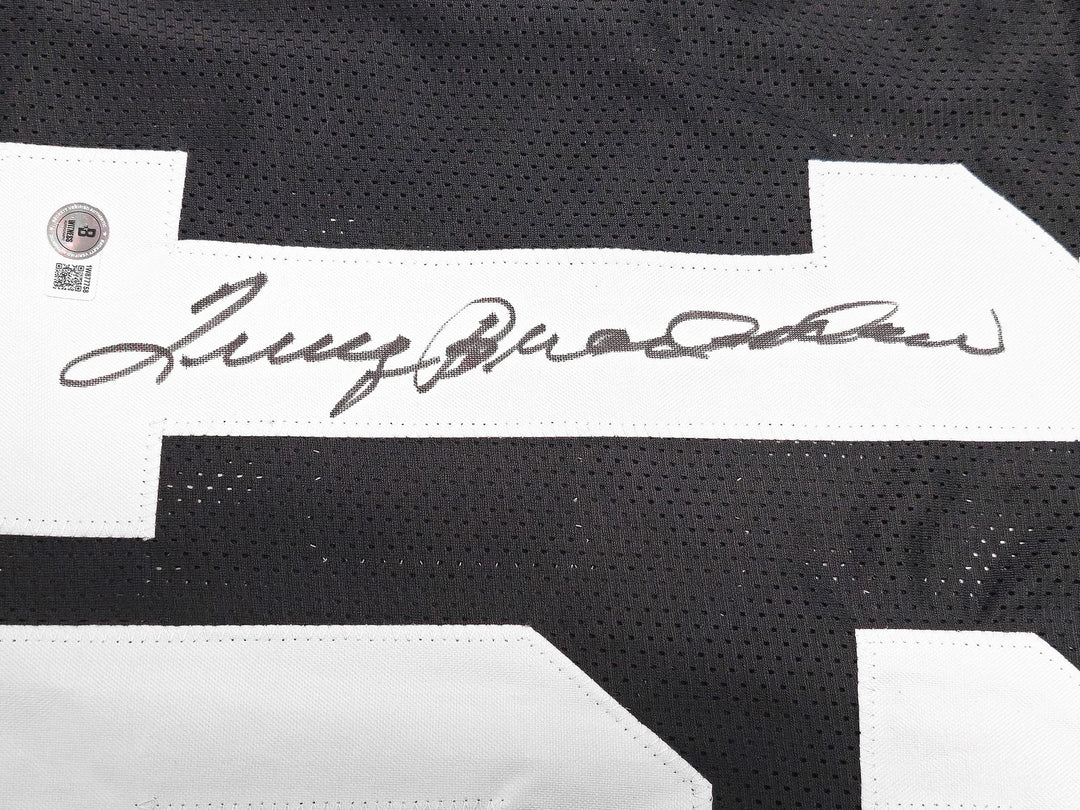 Pittsburgh Steelers Terry Bradshaw Signed Black Jersey Beckett Witness