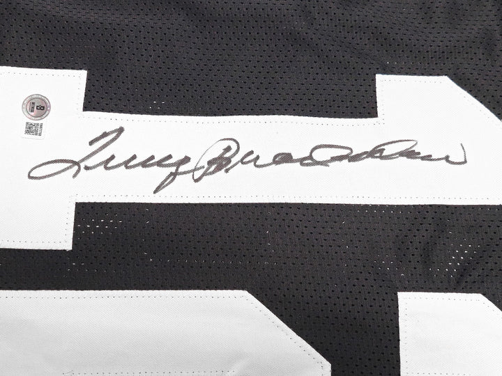 Pittsburgh Steelers Terry Bradshaw Signed Black Jersey Beckett Witness