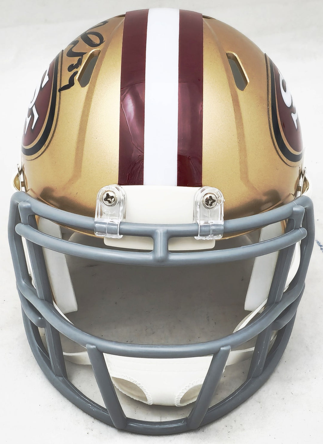 Fred Warner Signed San Francisco 49ers Gold Speed Mini Helmet Beckett Witness