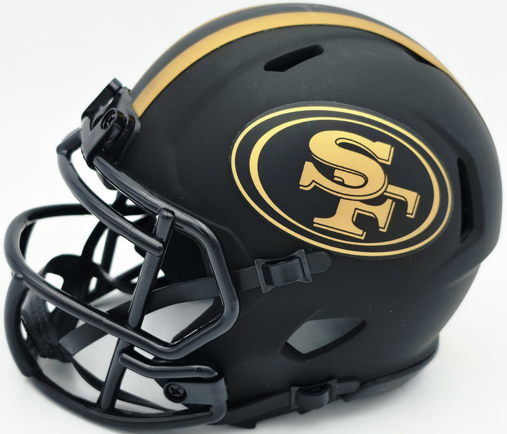 Fred Warner Signed 49ers Eclipse Black Speed Mini Helmet Beckett Witness