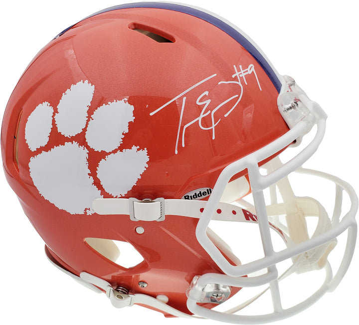 Travis Etienne Auto Clemson Tigers Orange Full Size Authentic Spd Helmet Beckett