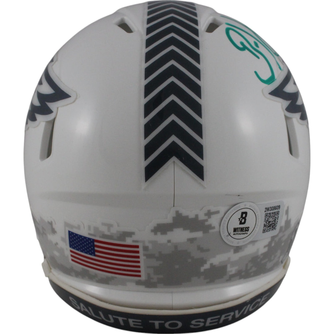 Brian Dawkins Autographed Philadelphia Eagles 24 STS Mini Helmet Beckett 49111