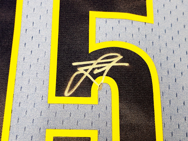 Nuggets Nikola Jokic Auto Blue Mitchell Ness 16 HWC Swingman Rookie Jersey L JSA