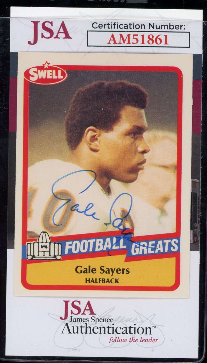 Gale Sayers JSA Coa Signed 1989 Swell Greats Autograph
