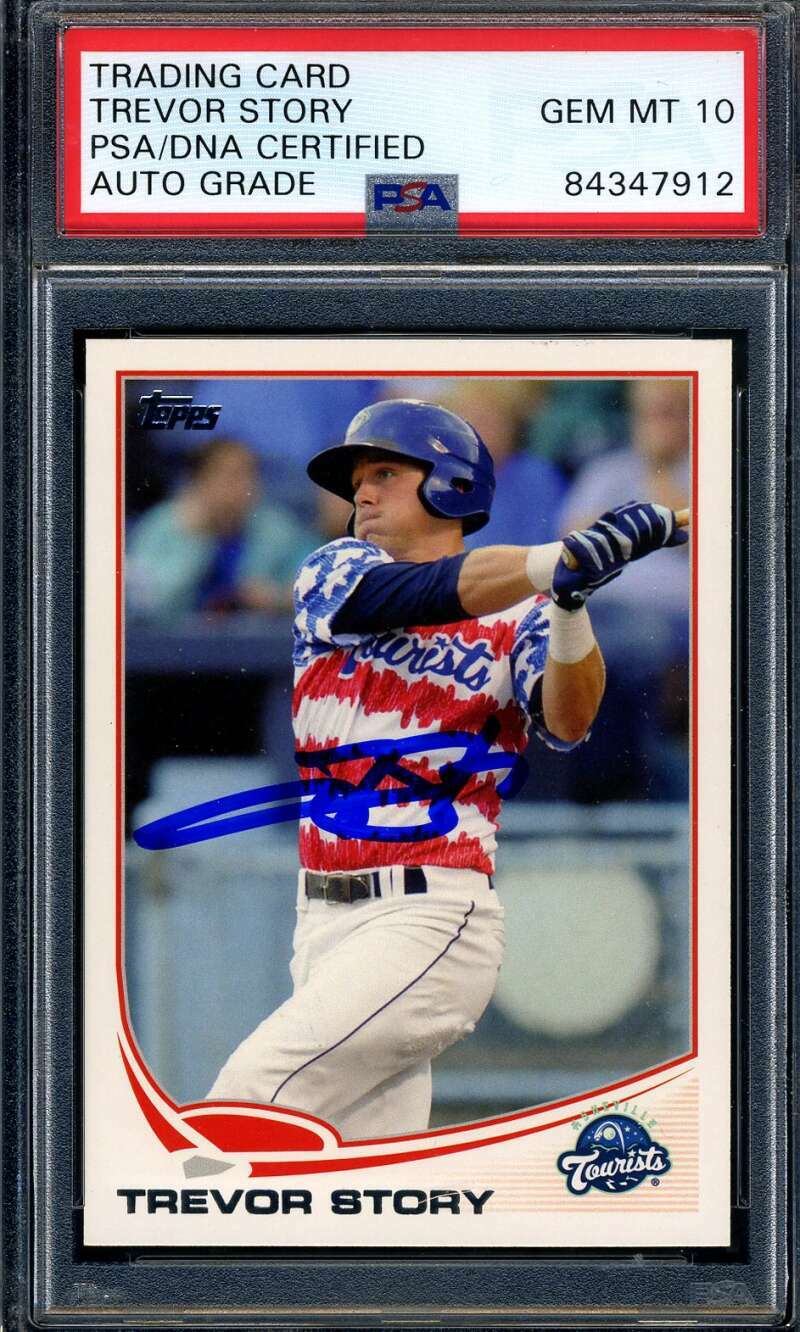 Trevor Story PSA DNA Gem Mint 10 Signed 2013 Topps Heritage Rookie Autograph