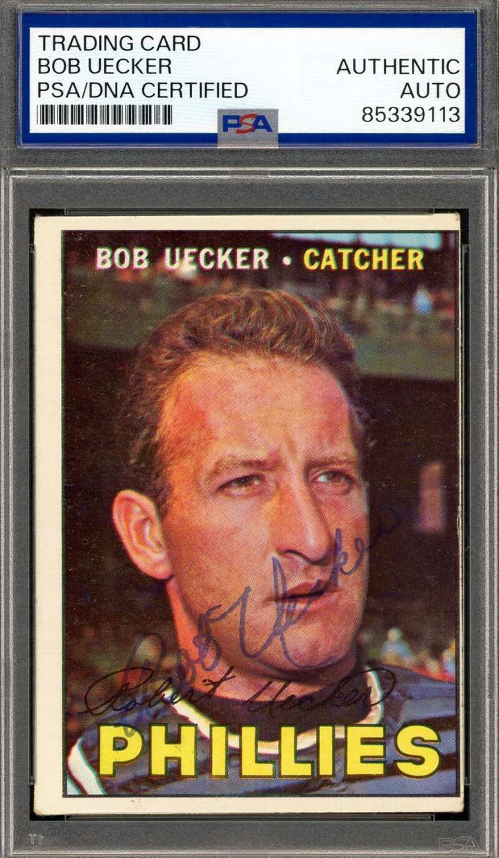 Bob Uecker PSA DNA Vintage Signed 1967 Topps Autograph