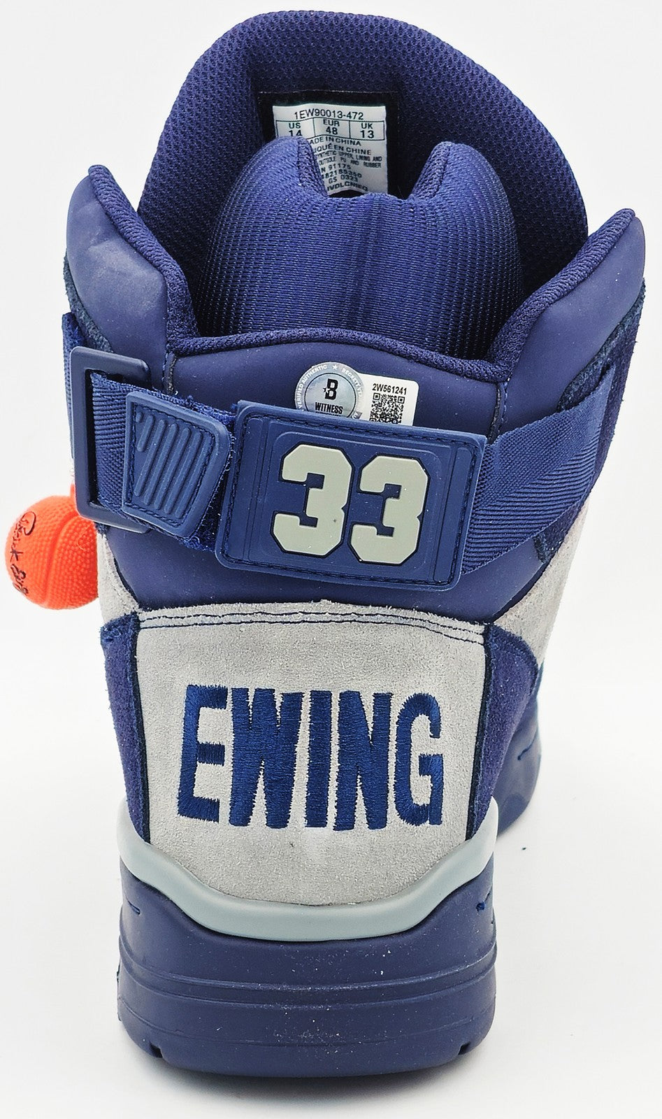 Patrick Ewing Auto Navy Athletics 33 HI OG Shoe Georgetown Size 14 W/ Box