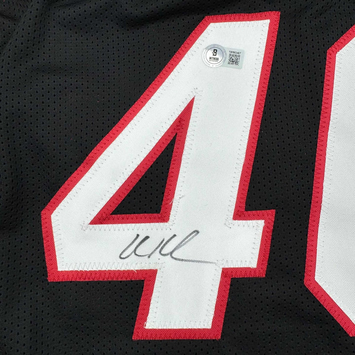 Autographed/Signed Udonis Haslem Miami Black Jersey Beckett BAS COA