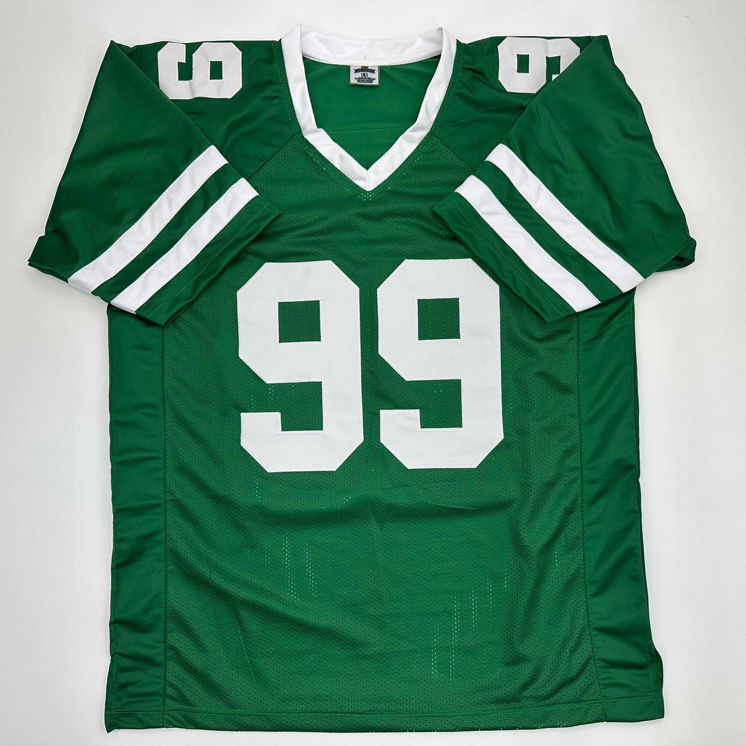 Facsimile Autographed Mark Gastineau New York Green Reprint Jersey Size Men's XL