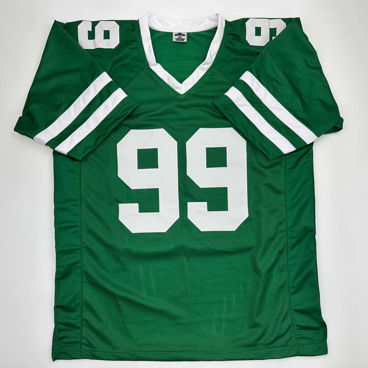 Facsimile Autographed Mark Gastineau New York Green Reprint Jersey Size Men's XL