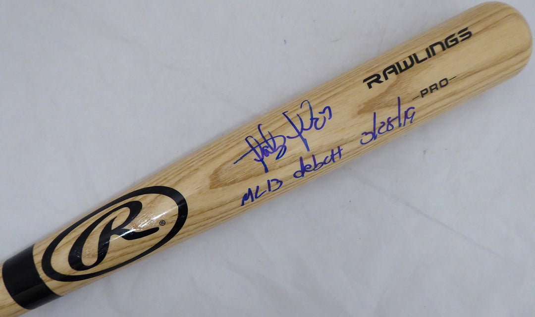 Fernando Tatis Jr. Signed Blonde Rawlings Bat Padres "MLB Debut 3-28-19" Beckett