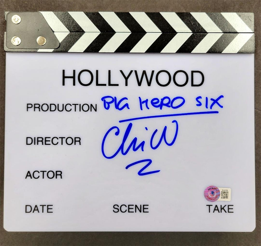 Chris Williams signed Big Hero 6 Clapboard Clapperboard ~ BAS Beckett