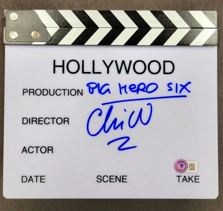 Chris Williams signed Big Hero 6 Clapboard Clapperboard ~ BAS Beckett