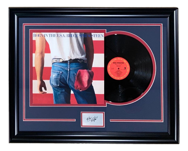 Bruce Springsteen Framed Born In The USA Vinyl Record w/ Laser Engrave Auto