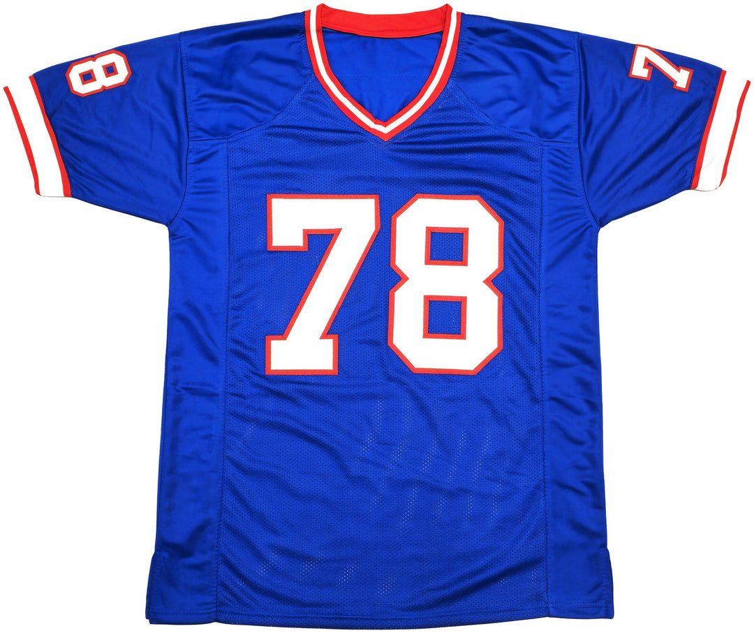 Buffalo Bills Bruce Smith Autographed Signed Blue Jersey Beckett Witness