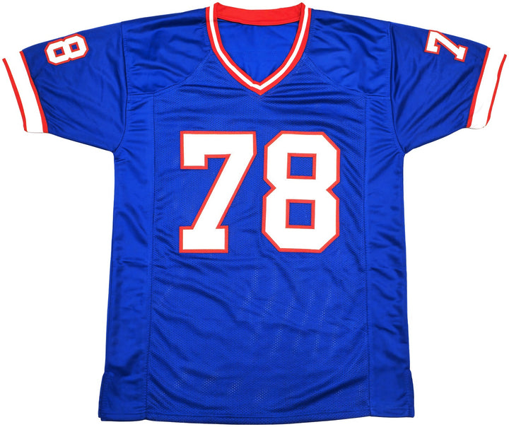 Buffalo Bills Bruce Smith Autographed Signed Blue Jersey Beckett Witness
