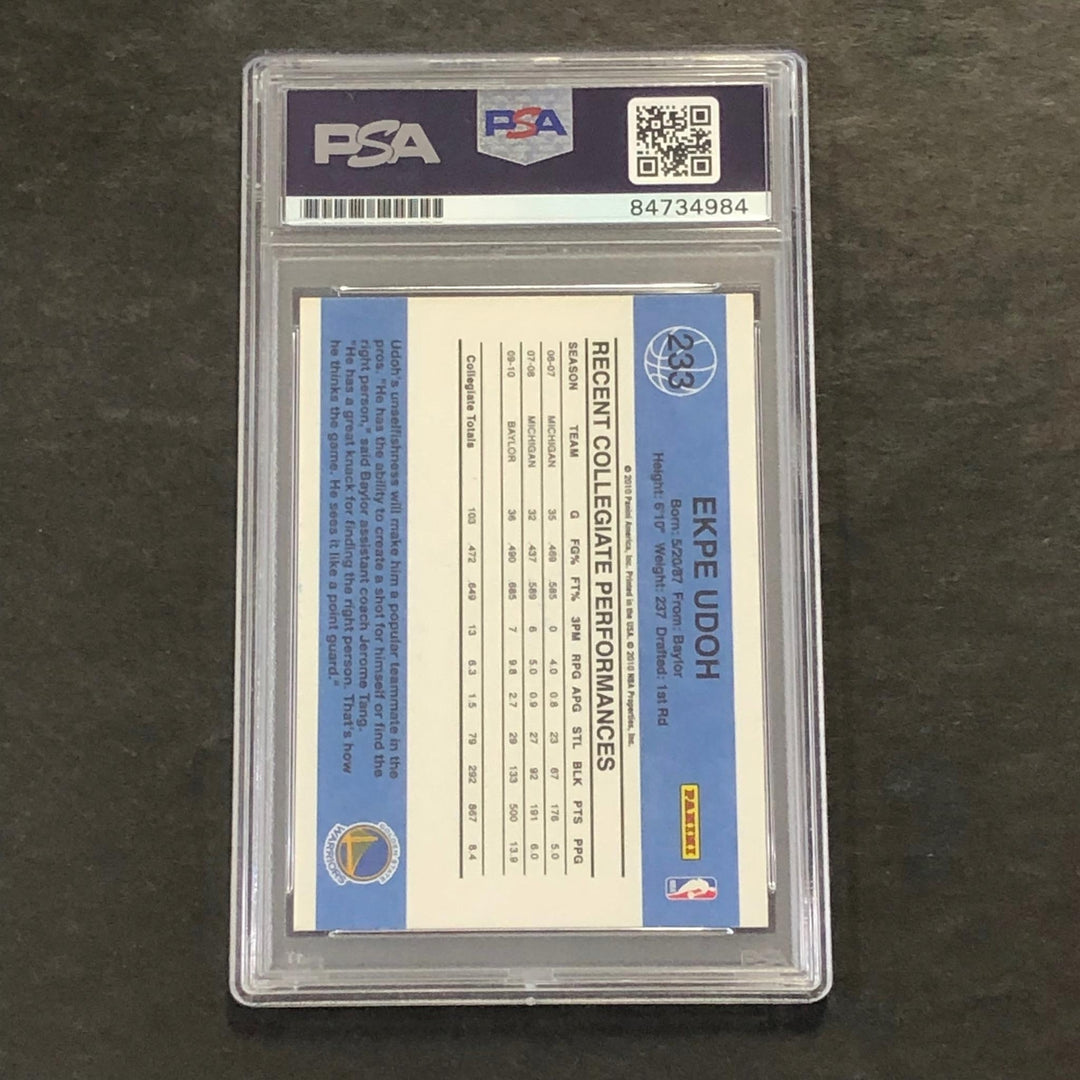 2010-11 Donruss Rated Rookie #233 Ekpe Udoh Signed Card AUTO PSA Slabbed RC Warr