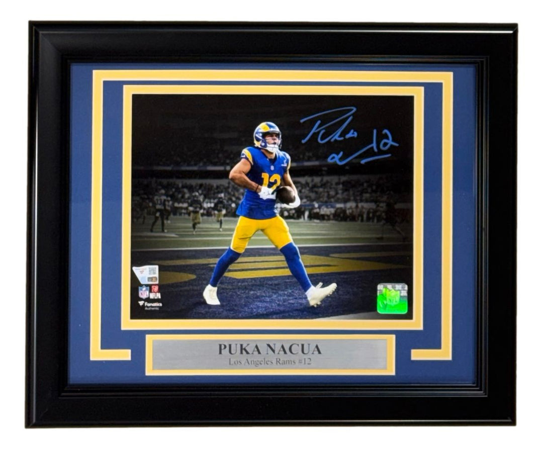 Puka Nacua Signed Framed 8x10 Los Angeles Rams Spotlight Photo Fanatics