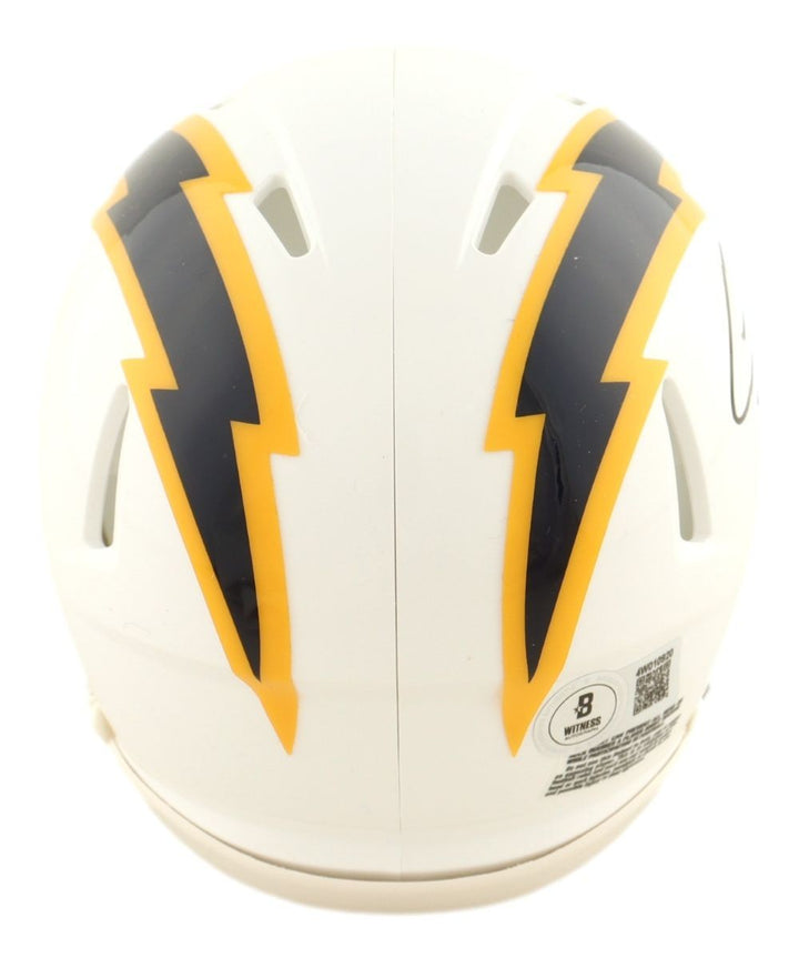 LaDainian Tomlinson Signed San Diego Chargers White Mini Speed Helmet BAS